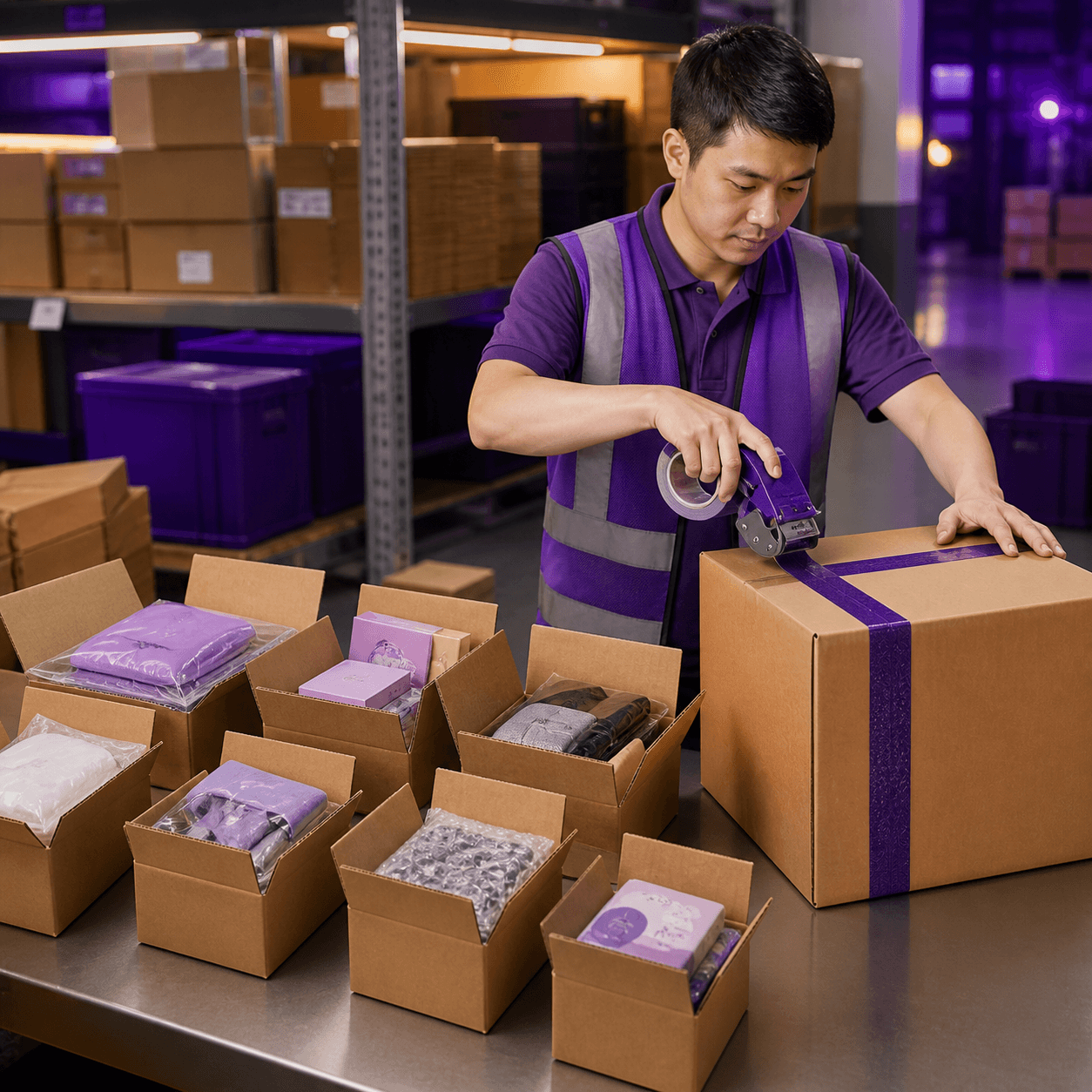 Parcels consolidated for the freight forwarder