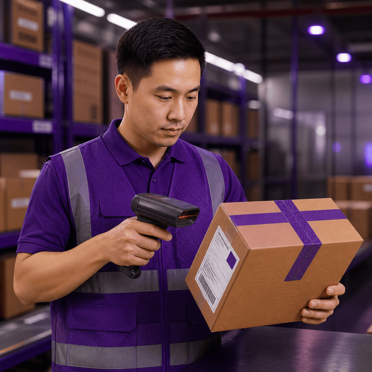 Parcels identified by customer code